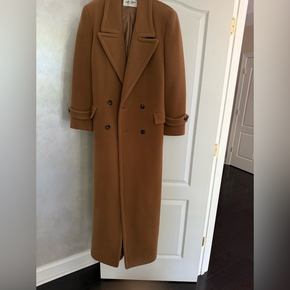 Saint Laurent Tan Women's Coat - Picture 2 of 4